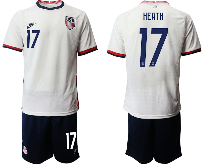 Men 2020-2021 Season National team United States home white 17 Soccer Jersey