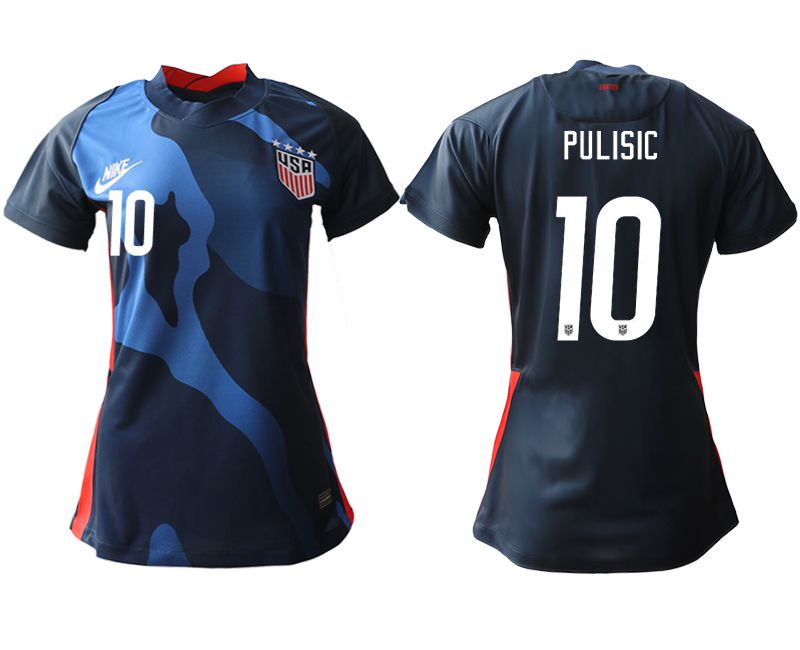 Women 2020-2021 Season National Team America away aaa 10 blue Soccer Jerseys1