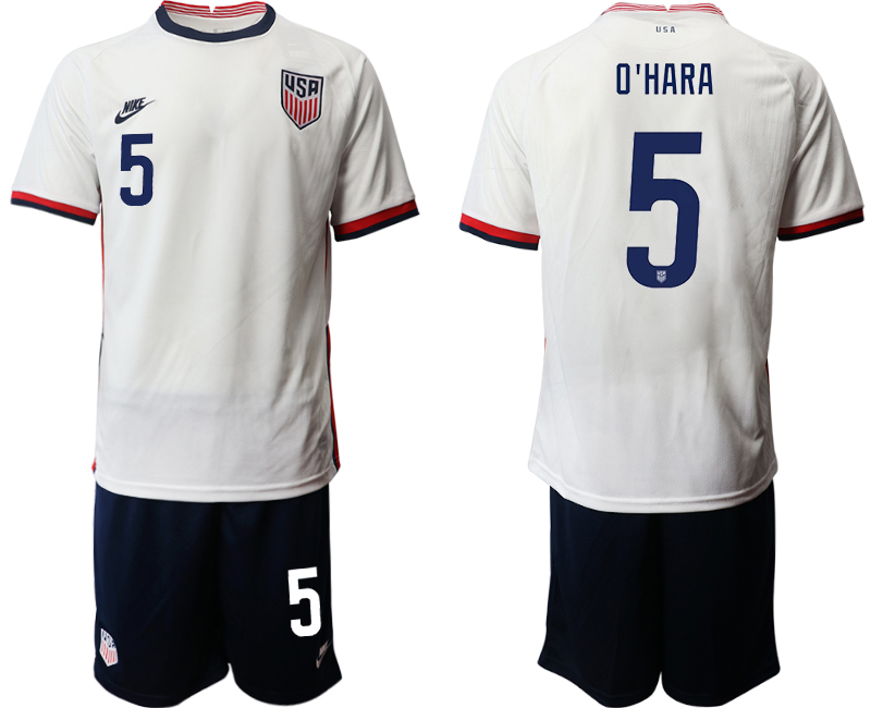 Men 2020-2021 Season National team United States home white 5 Soccer Jersey