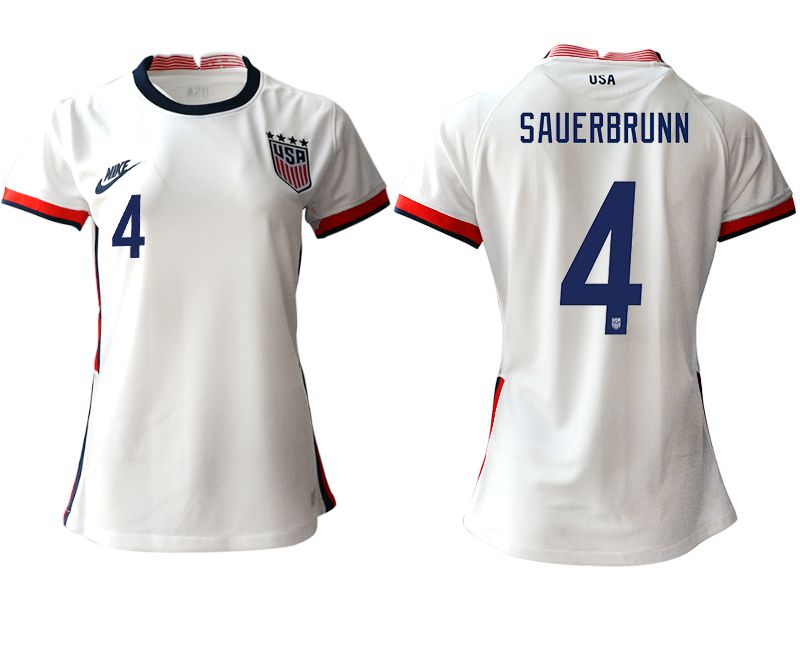 Women 2020-2021 Season National Team America home aaa 4 white Soccer Jerseys