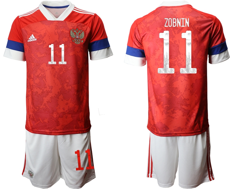 Men 2021 European Cup Russia red home 11 Soccer Jerseys