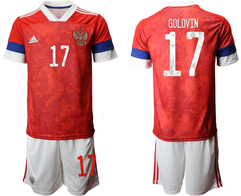 Men 2021 European Cup Russia red home 17 Soccer Jerseys