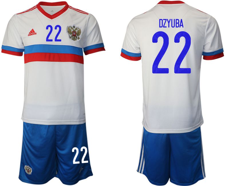 Men 2020-2021 European Cup Russia away white 22 Adidas Soccer Jersey