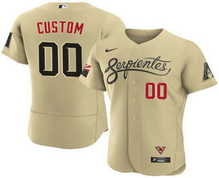 Men's Arizona Diamondbacks ACTIVE PLAYER Custom 2021 Gold City Connect Flex Base Stitched MLB Jersey