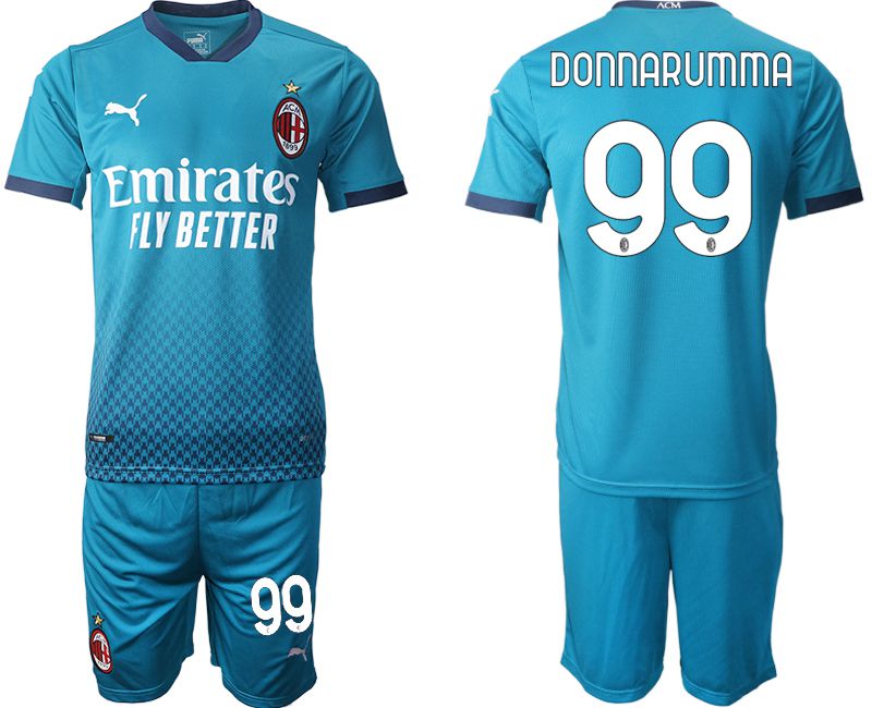 Men 2020-2021 club AC milan away 99 blue Soccer Jerseys