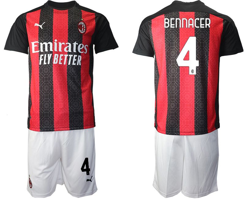 Men 2020-2021 club AC milan home 4 red Soccer Jerseys