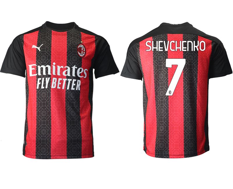 Men 2020-2021 club AC milan home aaa version 7 red Soccer Jerseys