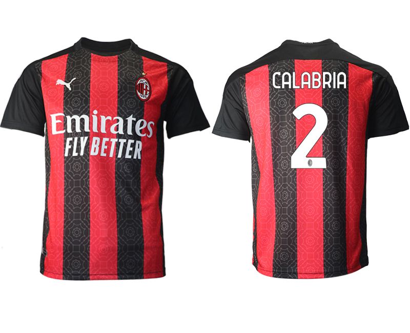 Men 2020-2021 club AC milan home aaa version 2 red Soccer Jerseys