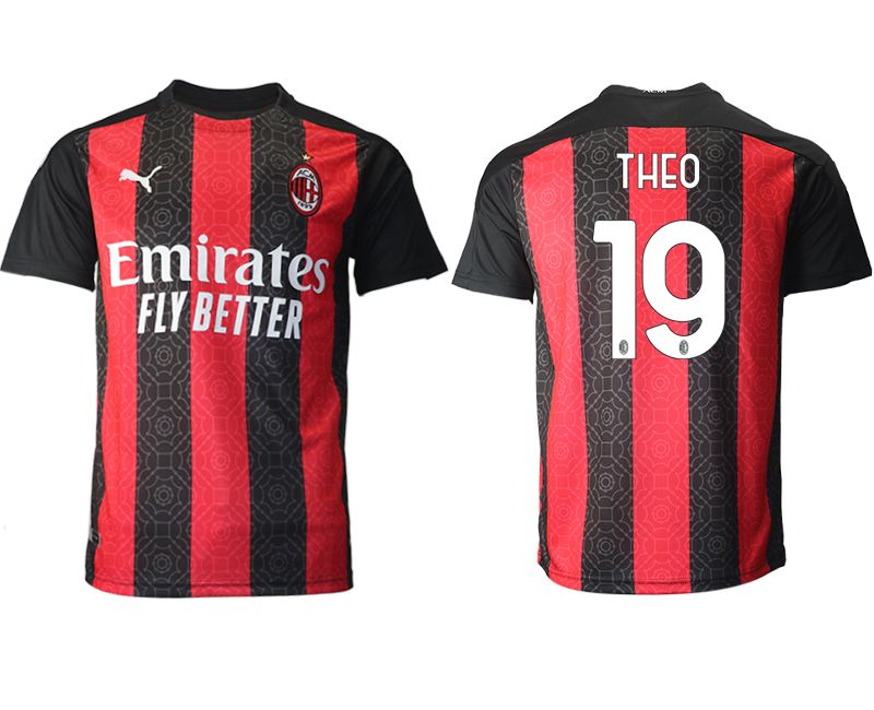 Men 2020-2021 club AC milan home aaa version 19 red Soccer Jerseys