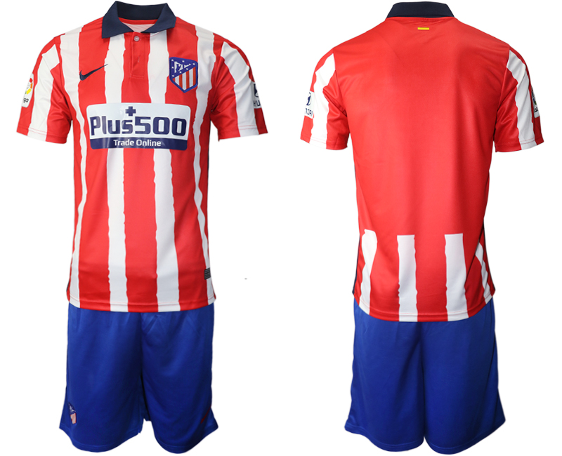 Men 2020-2021 club Atletico Madrid home blank red Soccer Jerseys