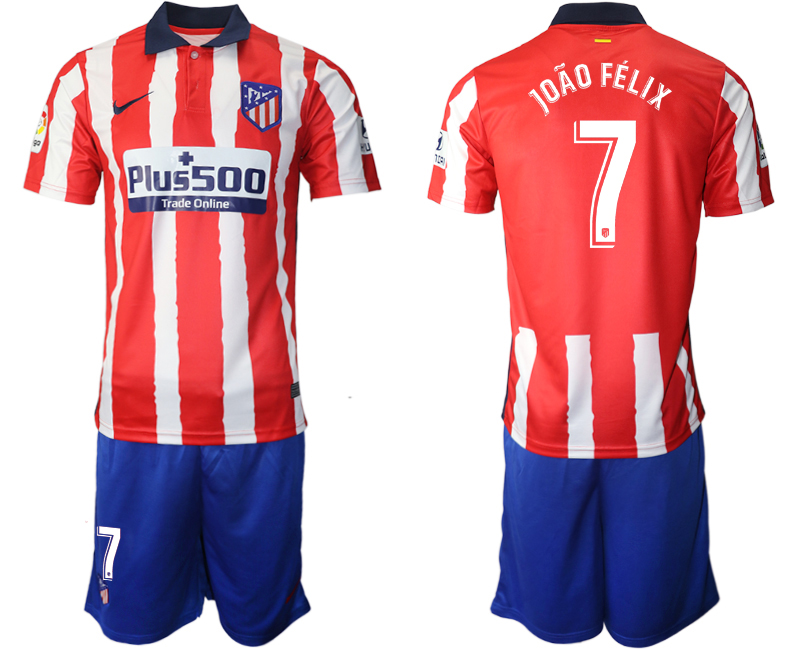 Men 2020-2021 club Atletico Madrid home 7 red Soccer Jerseys