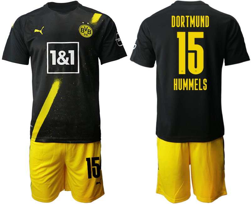 Men 2020-2021 club Borussia Dortmund away 15 black Soccer Jerseys