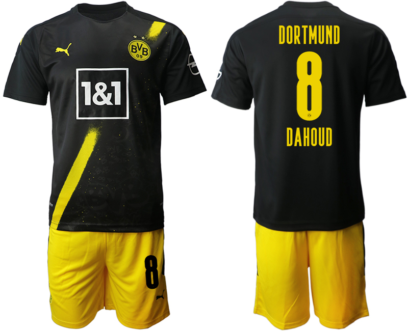 Men 2020-2021 club Borussia Dortmund away 8 black Soccer Jerseys