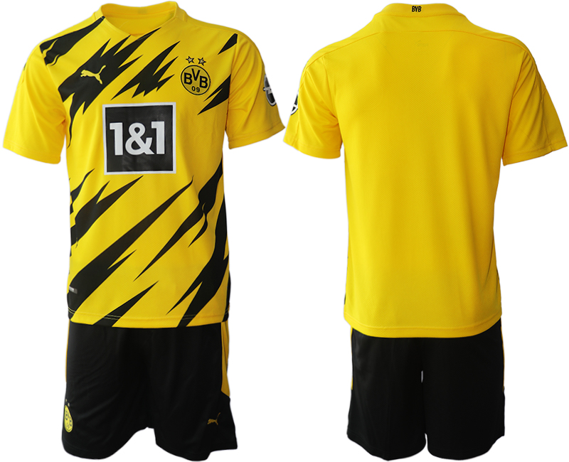 Men 2020-2021 club Borussia Dortmund home yellow Soccer Jerseys