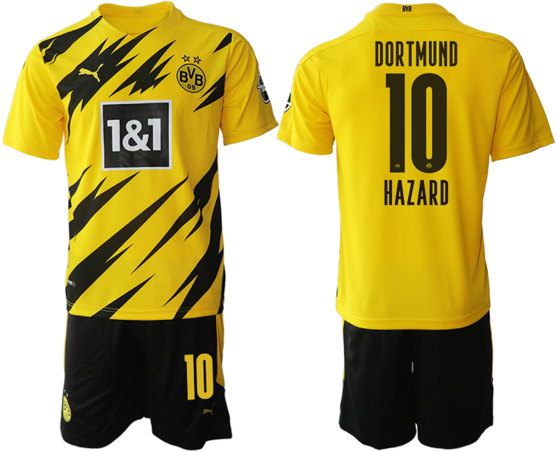 Men 2020-2021 club Borussia Dortmund home 10 yellow Soccer Jerseys