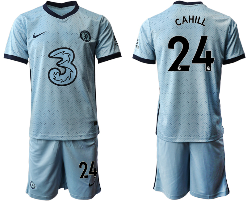 Men 2020-2021 club Chelsea away Light blue 24 Soccer Jerseys