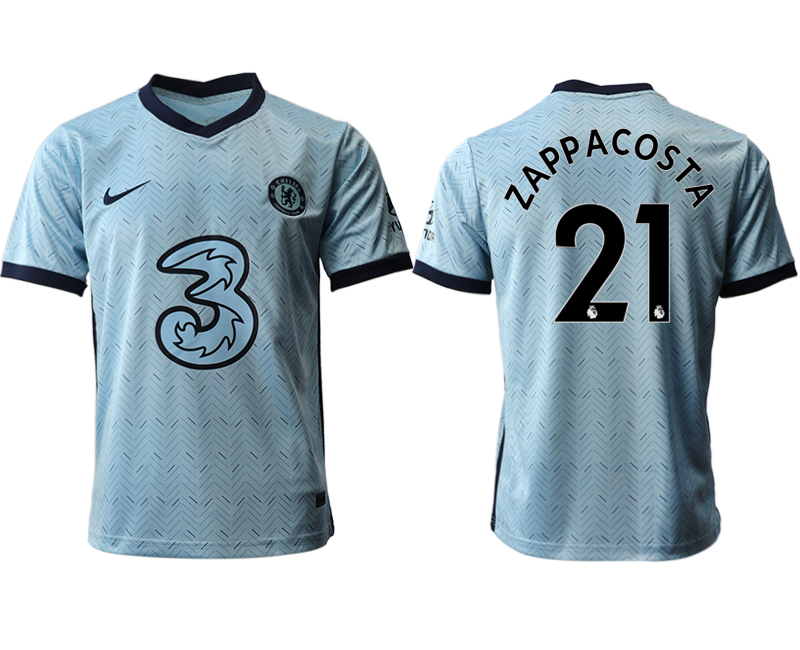 Men 2020-2021 club Chelsea away aaa version 21 Light blue Soccer Jerseys