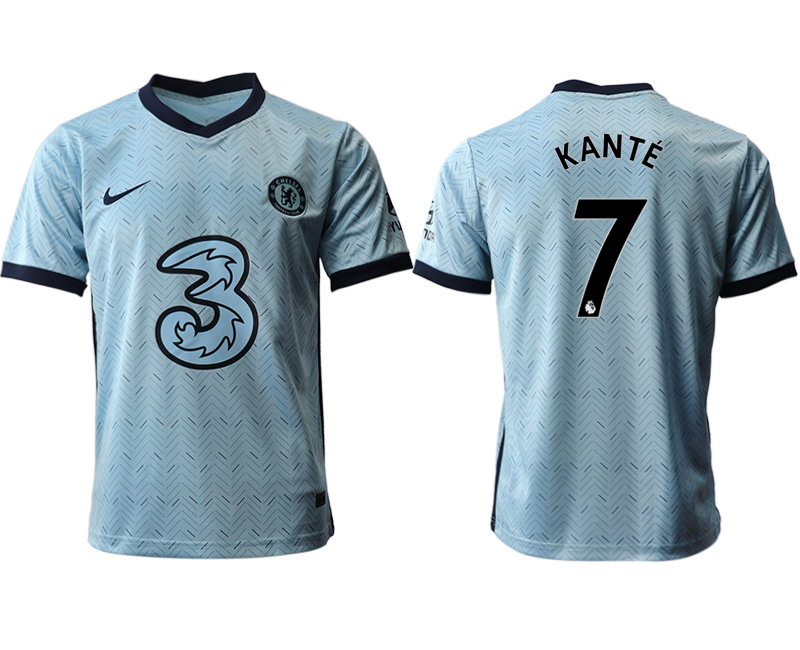 Men 2020-2021 club Chelsea away aaa version 7 Light blue Soccer Jerseys