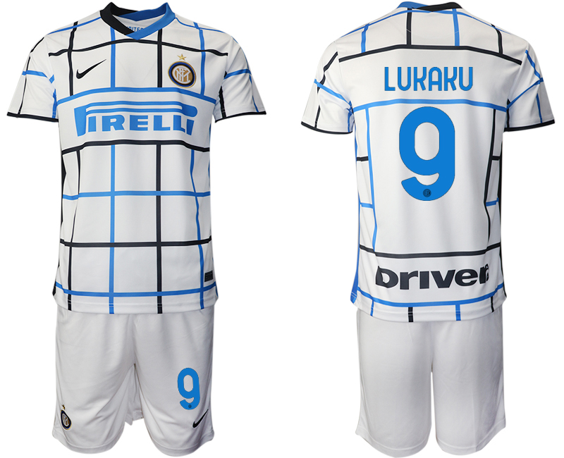 Men 2020-2021 club Inter milan away 9 white Soccer Jerseys