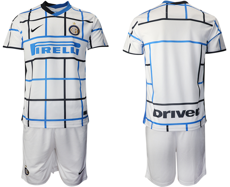 Men 2020-2021 club Inter milan away blank white Soccer Jerseys