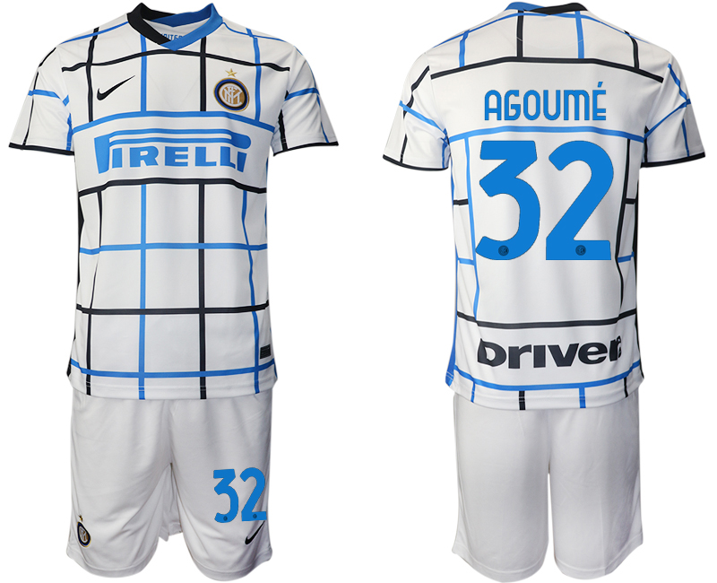 Men 2020-2021 club Inter milan away 32 white Soccer Jerseys