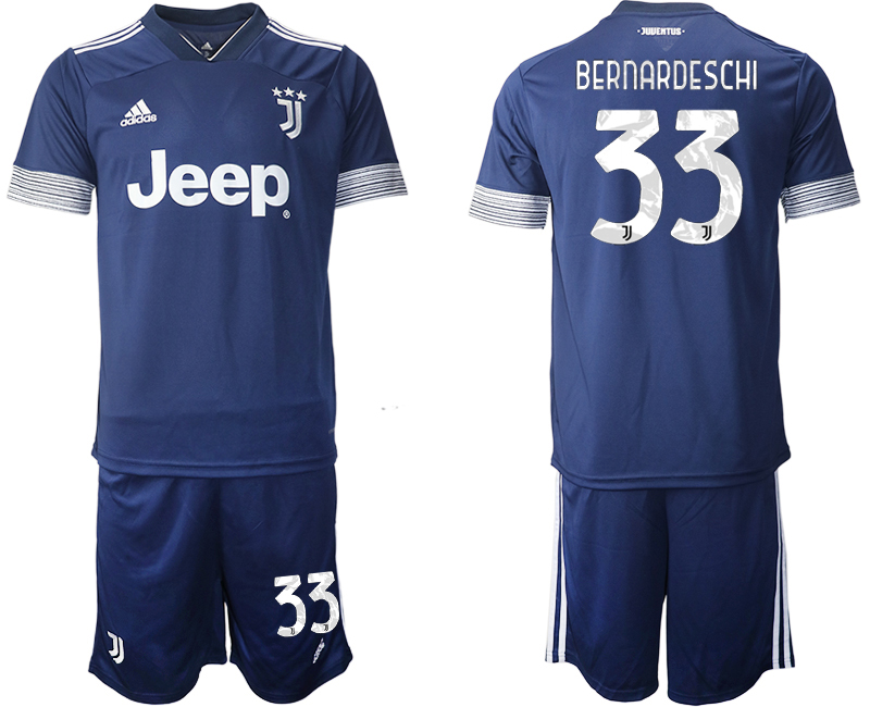 Men 2020-2021 club Juventus away 33 blue Soccer Jerseys