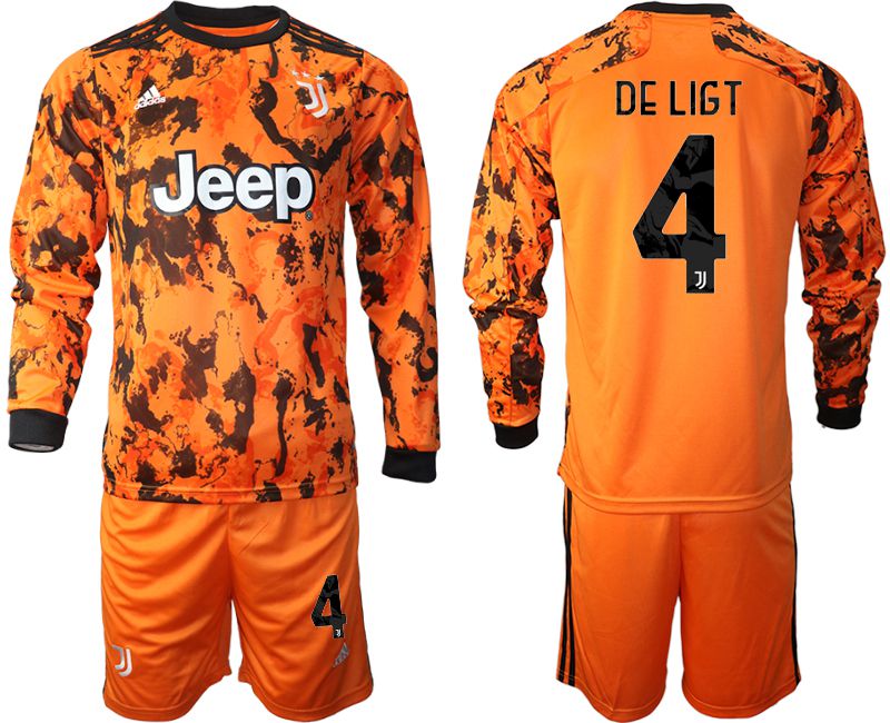 Men 2020-2021 club Juventus away long sleeves 4 orange Soccer Jerseys