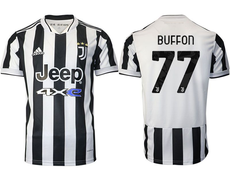 Men 2021-2022 Club Juventus home aaa version white 77 Adidas Soccer Jersey