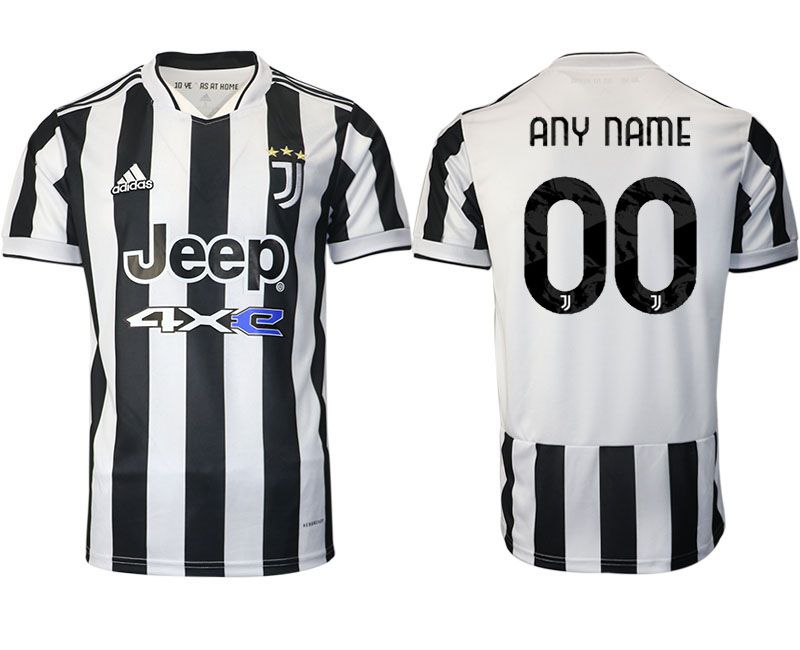 Men 2021-2022 Club Juventus home aaa version white customized Adidas Soccer Jersey