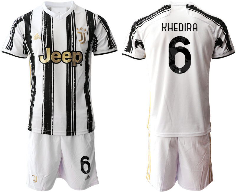 Men 2020-2021 club Juventus home 6 white black Soccer Jerseys