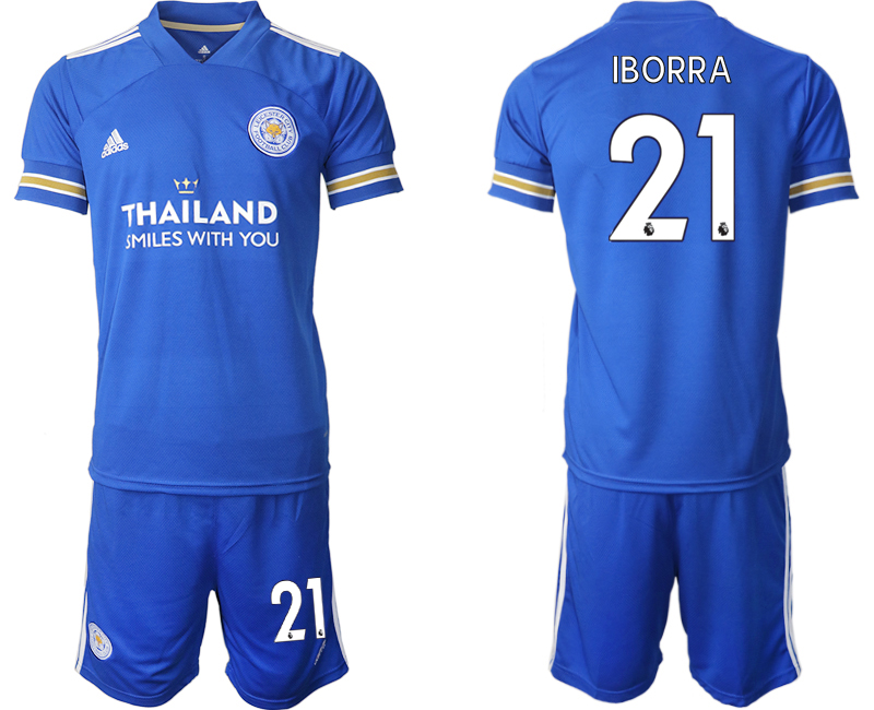 Men 2020-2021 club Leicester City home 21 blue Soccer Jerseys