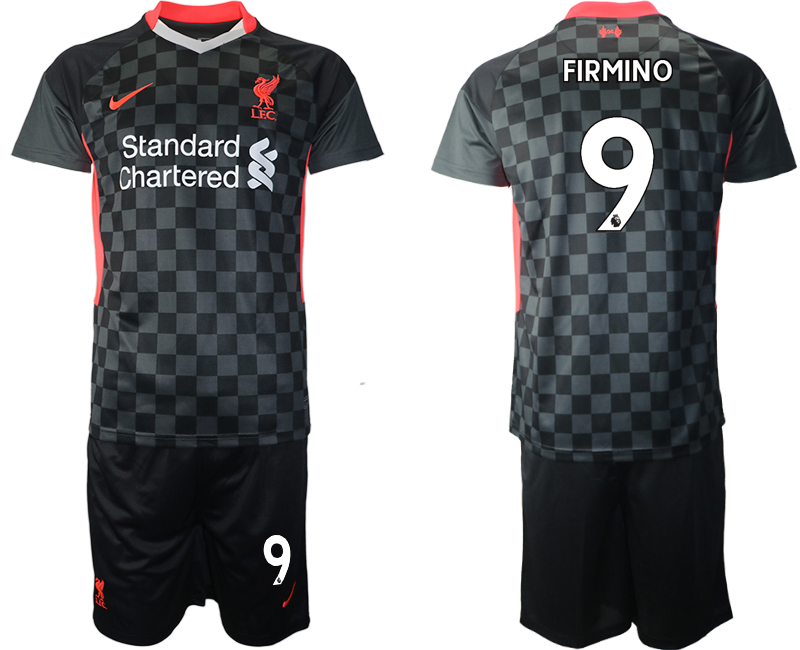 Men 2020-2021 club Liverpool Second away 9 black Soccer Jerseys