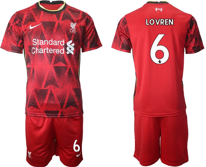 Men 2021-2022 Club Liverpool home red 6 Nike Soccer Jersey