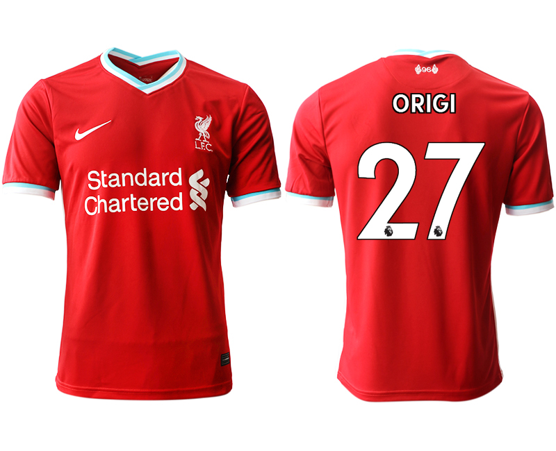 Men 2020-2021 club Liverpool home aaa version 27 red Soccer Jerseys