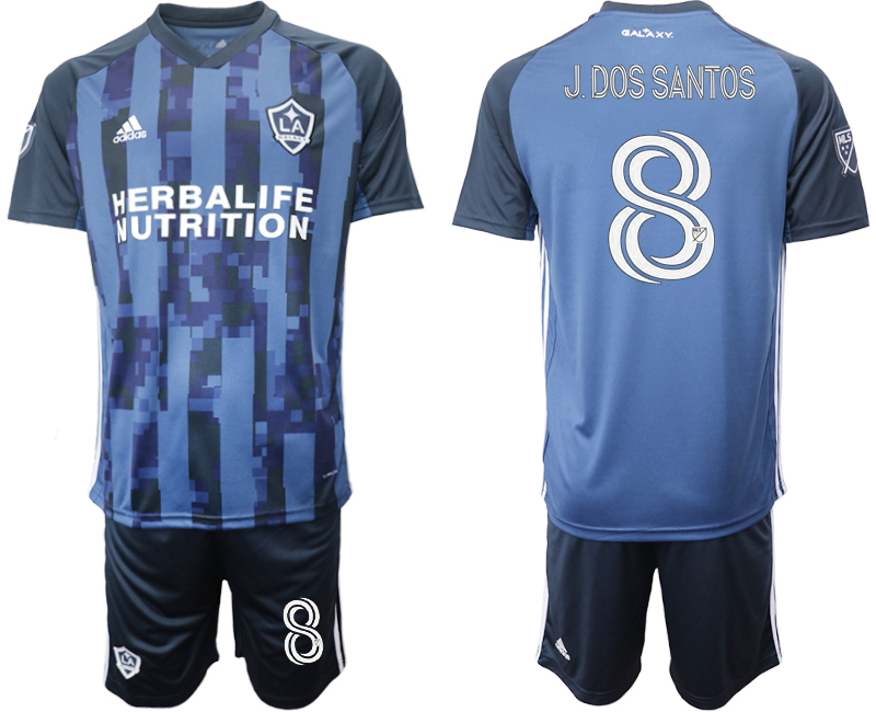 Men 2020-2021 club Los Angeles Galaxy away 8 blue Soccer Jerseys