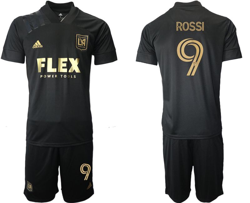 Men 2021-2022 Club Los Angeles FC home black 9 Adidas Soccer Jersey