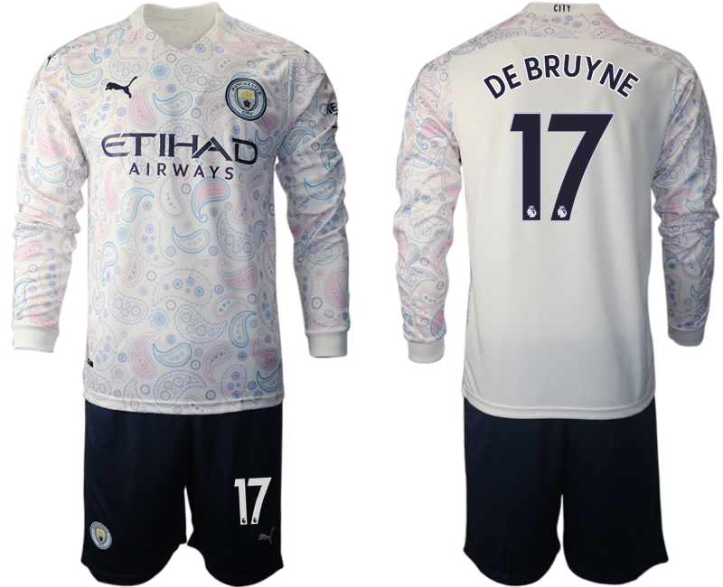 2021 Men Manchester city away long sleeve 17 soccer jerseys