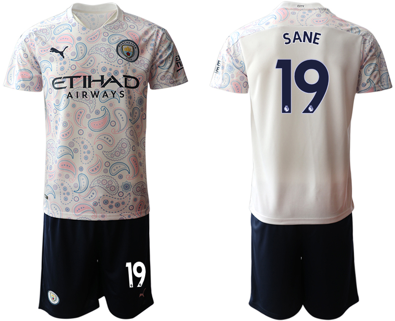 Men 2020-2021 club Manchester City away 19 white Soccer Jerseys