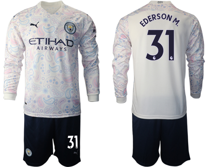 2021 Men Manchester city away long sleeve 31 soccer jerseys