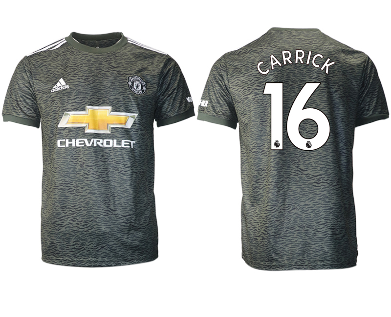 Men 2020-2021 club Manchester United away aaa version 16 black Soccer Jerseys