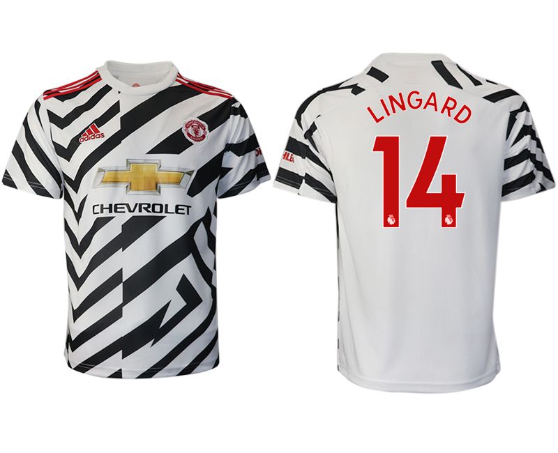 Men 2020-2021 club Manchester United away aaa version 14 white Soccer Jerseys