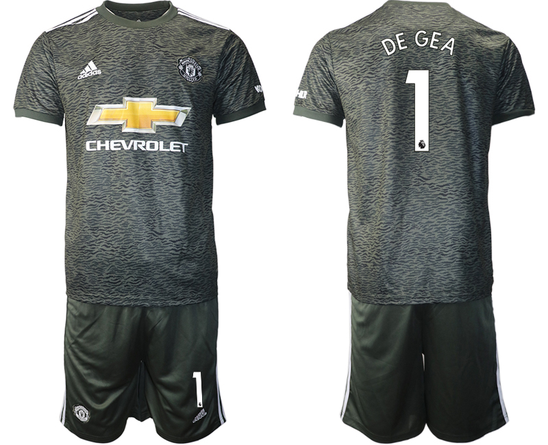 Men 2020-2021 club Manchester United away 1 black Soccer Jerseys