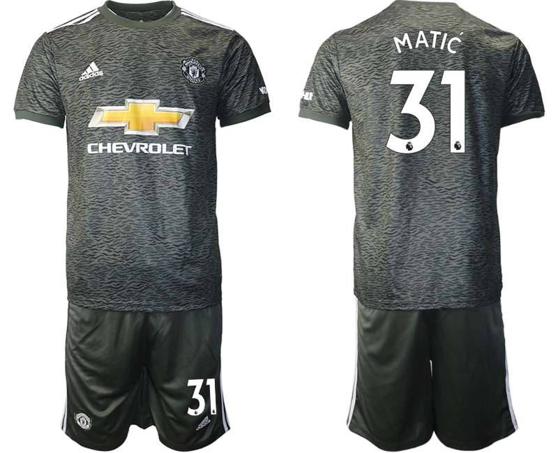 Men 2020-2021 club Manchester United away 31 black Soccer Jerseys