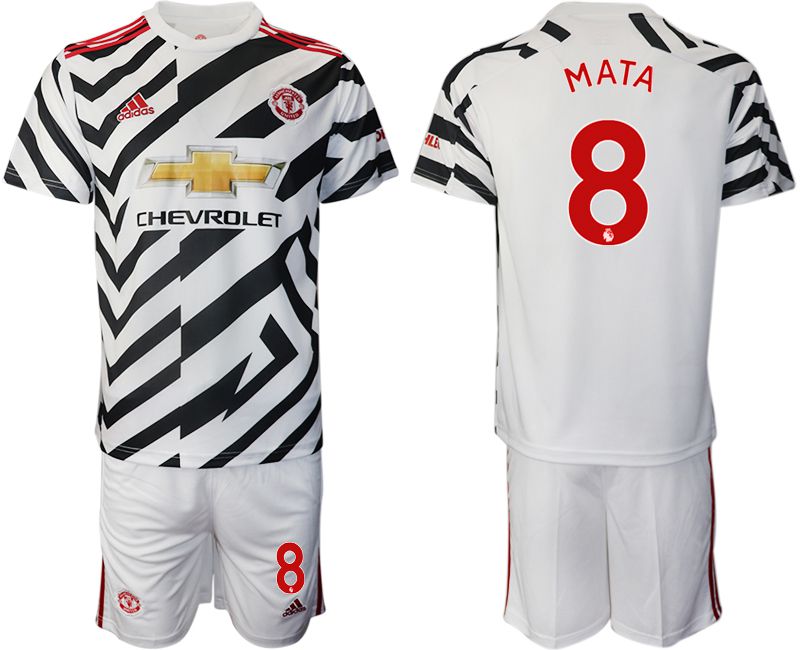 Men 2020-2021 club Manchester united away 8 white Soccer Jerseys