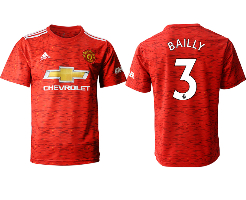 Men 2020-2021 club Manchester United home aaa version 3 red Soccer Jerseys