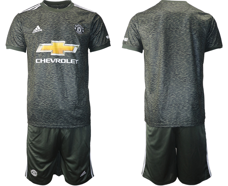 Men 2020-2021 club Manchester United away blank black Soccer Jerseys