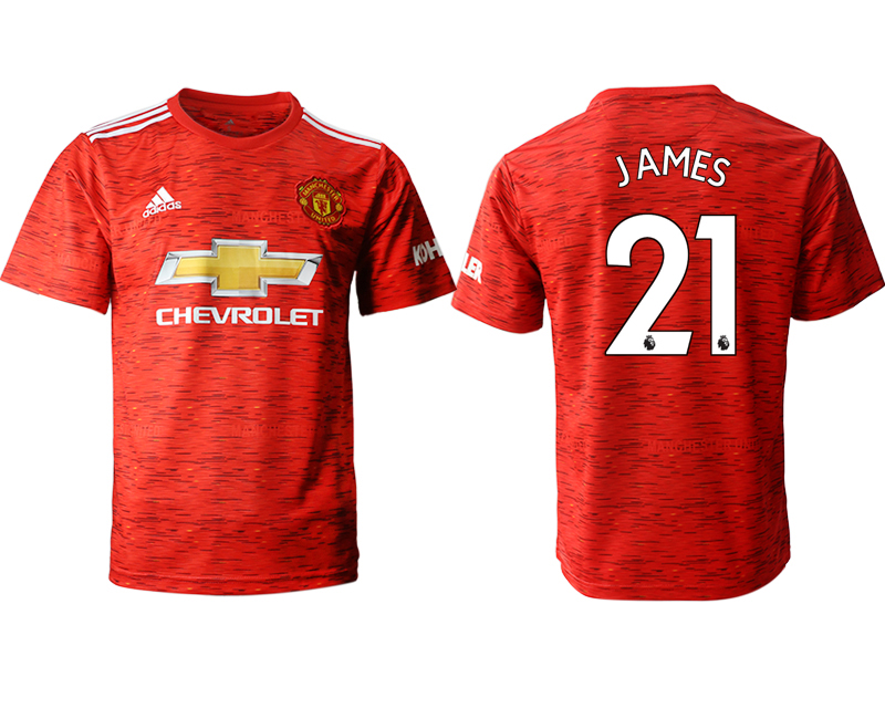 Men 2020-2021 club Manchester United home aaa version 21 red Soccer Jerseys