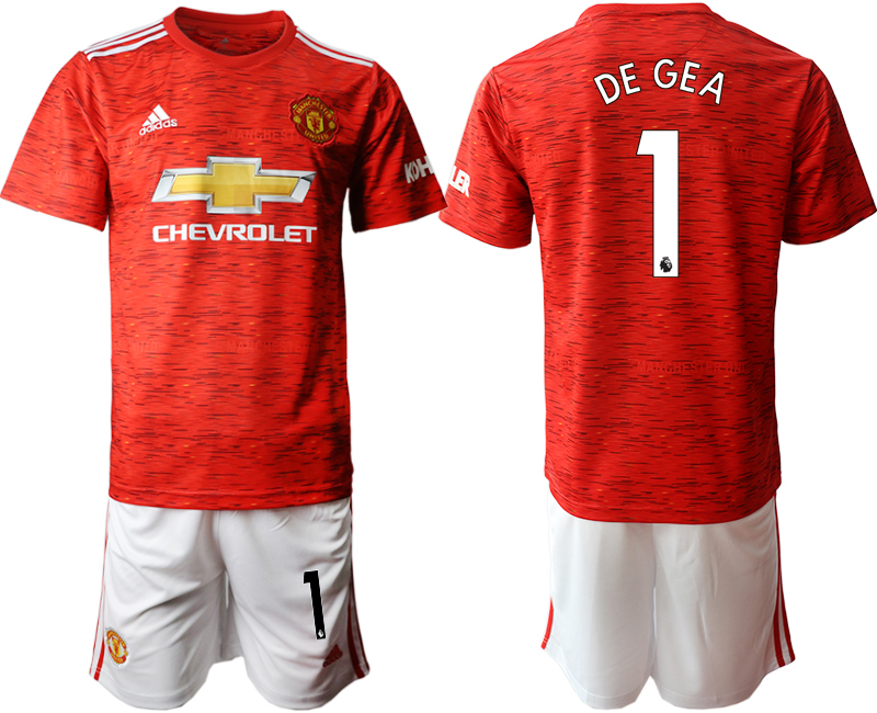 Men 2020-2021 club Manchester United home 1 red Soccer Jerseys