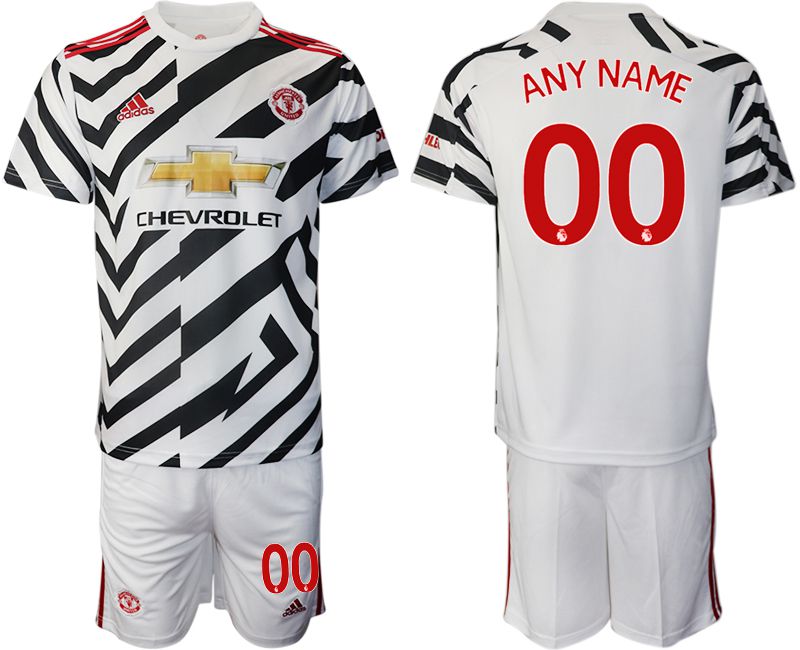 Men 2020-2021 club Manchester united away customized white Soccer Jerseys