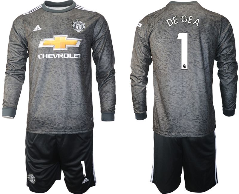 Men 2020-2021 club Manchester united away long sleeve 1 black Soccer Jerseys